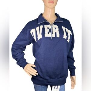 SELF ESTEEM Oversized Quarter Zip “Over It” Sweater